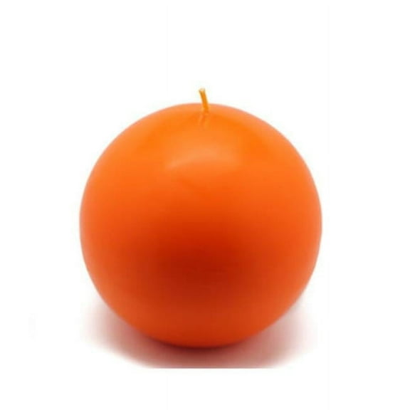 4 in. Orange Ball Candles -2pc-Box