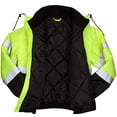 thumbnail image 2 of PYRAMEX RJ3210M Safety Bomber Jacket with Quilted Lining, Hi-Vis Lime, Medium, 2 of 2