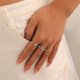 thumbnail image 5 of Anillos para mujer, regalos para mujer, anillo irregular de dos piezas con personalidad para los dedos, joyería de moda y versátil., 5 of 5