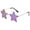 Purple, variant on Wutalume Unisex Star Shaped Sunglasses, Fashion Solid Color Fun Eyewear for Dance Party, Holiday Celebration, Decorative Glasses, UV Protection, Novelty Accessory for Men and Women,Light pink