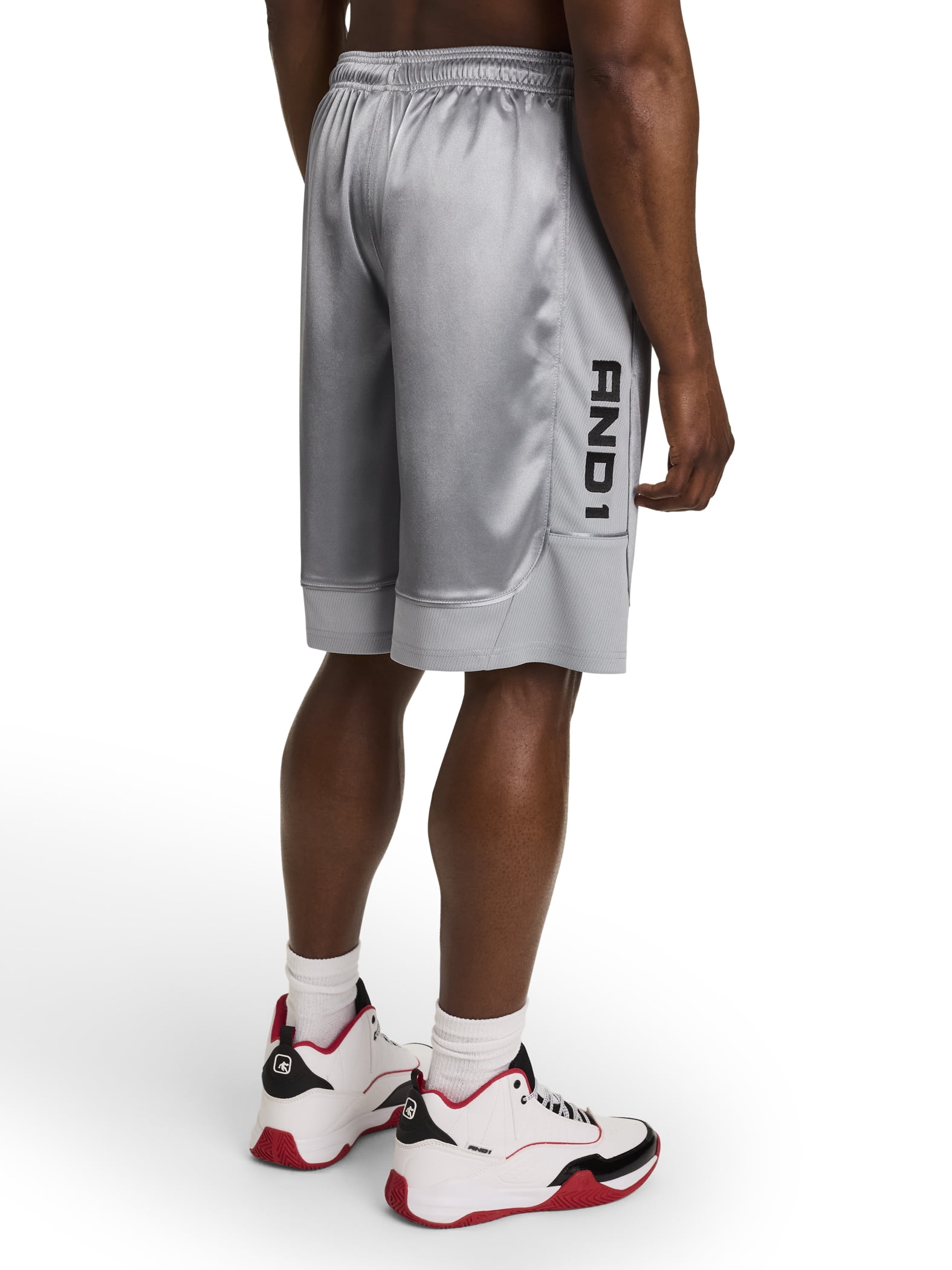 AND1 Men's and Big Men's All Court Short, 11" inseam, up to Size 5XL