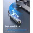 thumbnail image 4 of Adaptador USB 3.0 a Ethernet ABLEWE Hub USB 3.0 de 3 puertos, 4 of 7