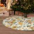 thumbnail image 6 of KLL 30" Christmas Tree Skirt Hippie Bee Honeycomb Xmas Tree Skirts Mat for New Year Xmas Holiday Party Indoor Outdoor Home Decoration, 6 of 7