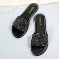 thumbnail image 5 of Censtreet Slides Sandals for Women Basic Slip On Flat Sandals Open Toe Comfort Beach Sandals Slippers for Casual Dressy Summer, 5 of 9
