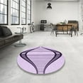 thumbnail image 4 of Ahgly Company Machine Washable Indoor Rectangle Transitional Purple Flower Purple Area Rugs, 2' x 4', 4 of 7