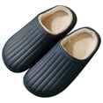 thumbnail image 1 of Winter Slides Unisex Waterproof Non-skid Plush House Sandals Slip on Slippers, 1 of 10