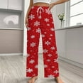 thumbnail image 2 of Merry Christmas Pajamas For Women Loose Retro Night Pajama Pants Comfortable Sleepwear Bottoms Homewear, 2 of 6