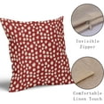 thumbnail image 4 of Red Cream Dots Pillow Covers 18x18 Set of 2 Boho Design Polka Dot Throw Pillows Modern Trendy Print Outdoor Decorative Pillowcase Square Linen Cushion Cases Decor for Sofa Couch Bed, 4 of 6