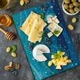 thumbnail image 5 of Starry Night Cutting Board, Night Sky with Full Moon Astronomy Theme Dots Stripes Swirls Pattern, Decorative Tempered Glass Cutting and Serving Board, Large Size, Blue Navy Blue White, by Ambesonne, 5 of 5