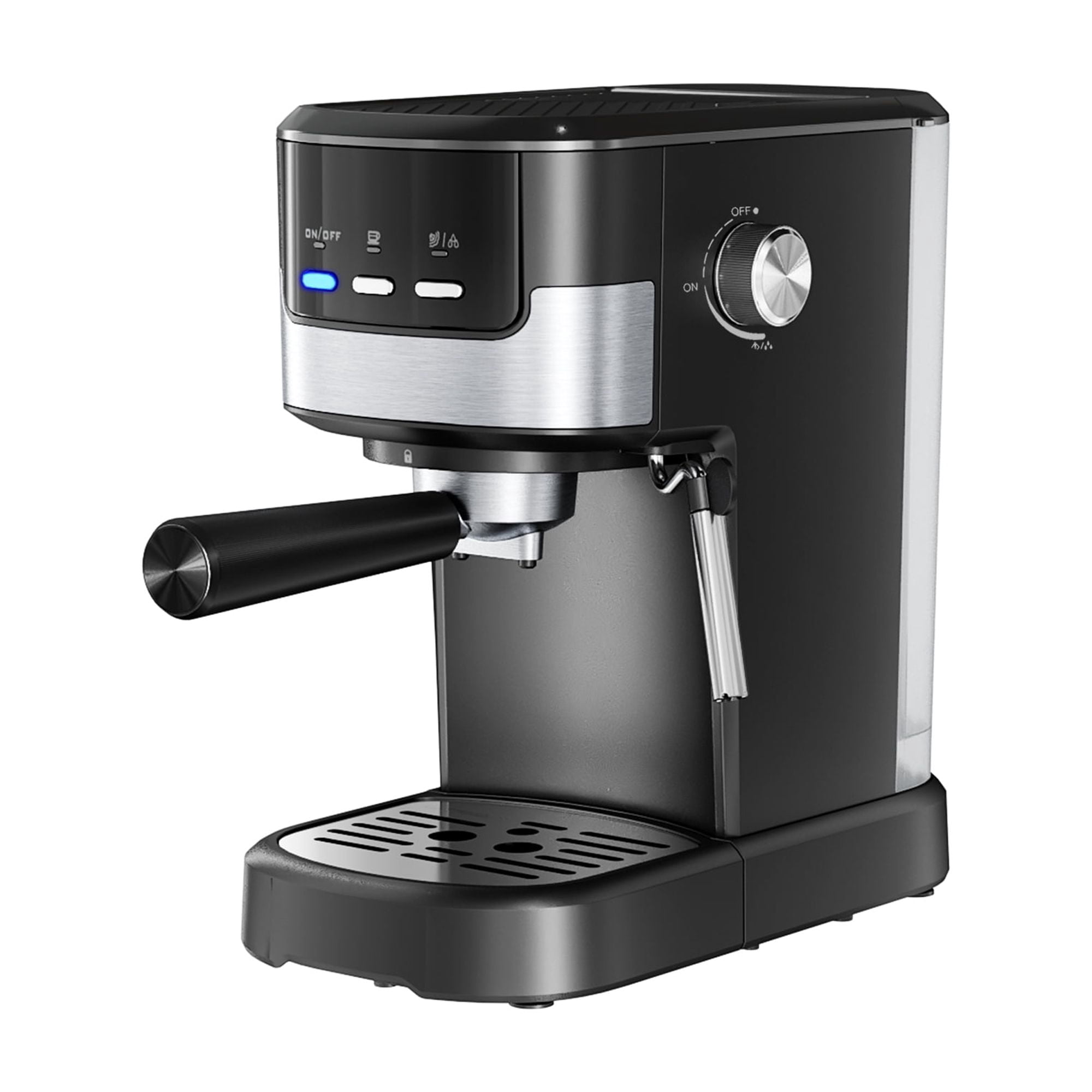 Espresso Machine with Milk Frother, 15 Bar Compact Coffee Machine Stainless Steel Espresso Maker for Cappuccino, Latte