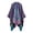 Purple, variant on Poncho Shawl Boho Cardigans Travel Plaid Shawl Open Front Cape Warm Oversized Sweaters Casual Cardigan Shawls Fall Winter Blanket Shawl Wraps Basic Poncho Color Block Sweater Black One Size