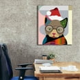 thumbnail image 3 of Epic Graffiti 'Santa Kitty' by Lanre Adefioyue, Canvas Wall Art, 26"x30", 3 of 8