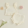thumbnail image 4 of Soepste Baby Girl Clothes 3-6 Months Spring Toddler Girl Clothes Summer Toddler Girl Clothes Baby Girl Sleeveless Shirt Shorts Set Cute Outfits, 4 of 8