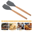 thumbnail image 4 of 2pcs Wood Handle Silicone Spatula Portable Silicone Spatula Kitchen Silicone Spatula, 4 of 8