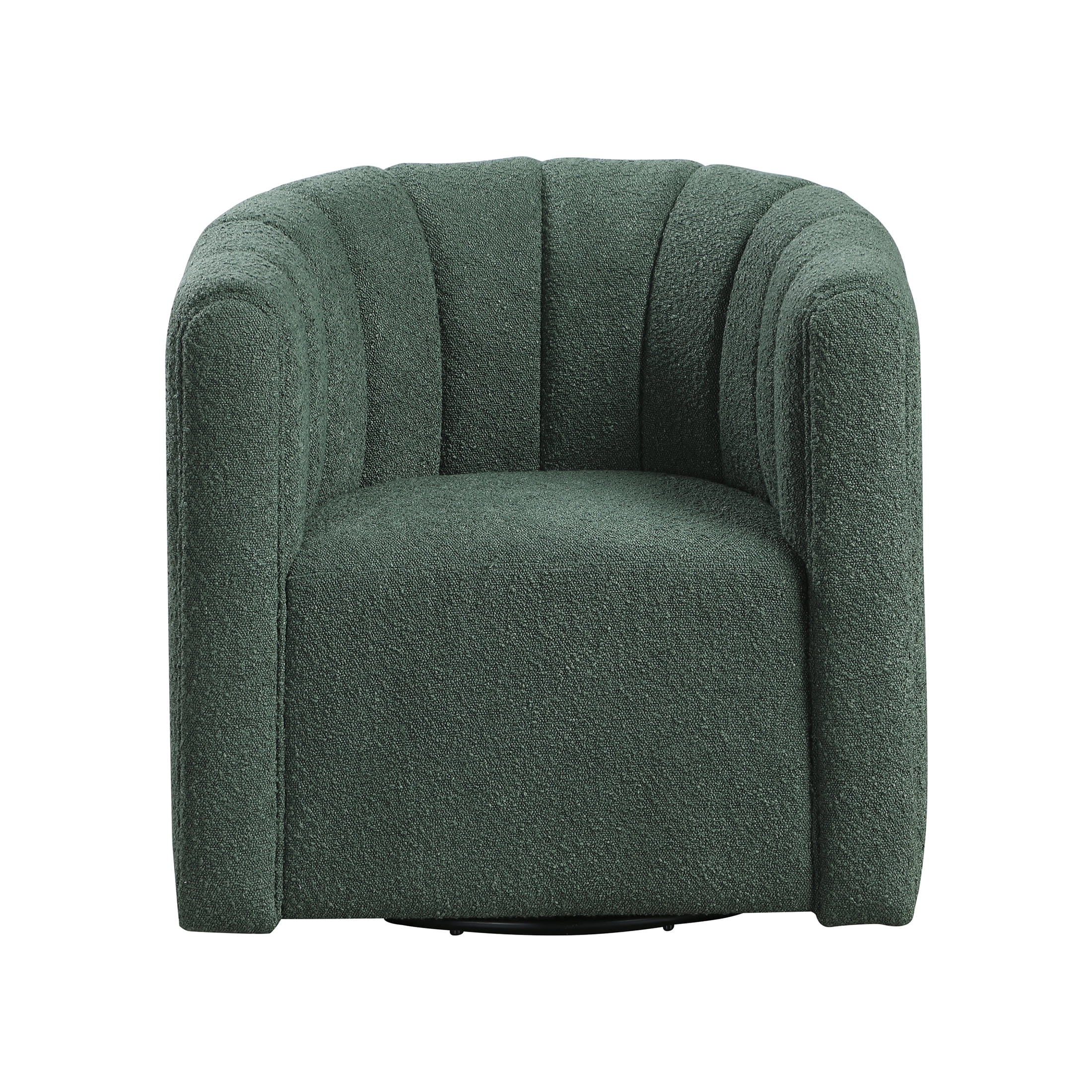 OakvillePark Rivermount Boucle Barrel Swivel Chair with Ottoman, Green