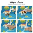 thumbnail image 4 of JEUXUS Llama and Cactus Pattern Tablecloth with Elastic Edge Waterproof Table Cover Round Table Cloth for Dinner Outdoor Picnic, 4 of 7