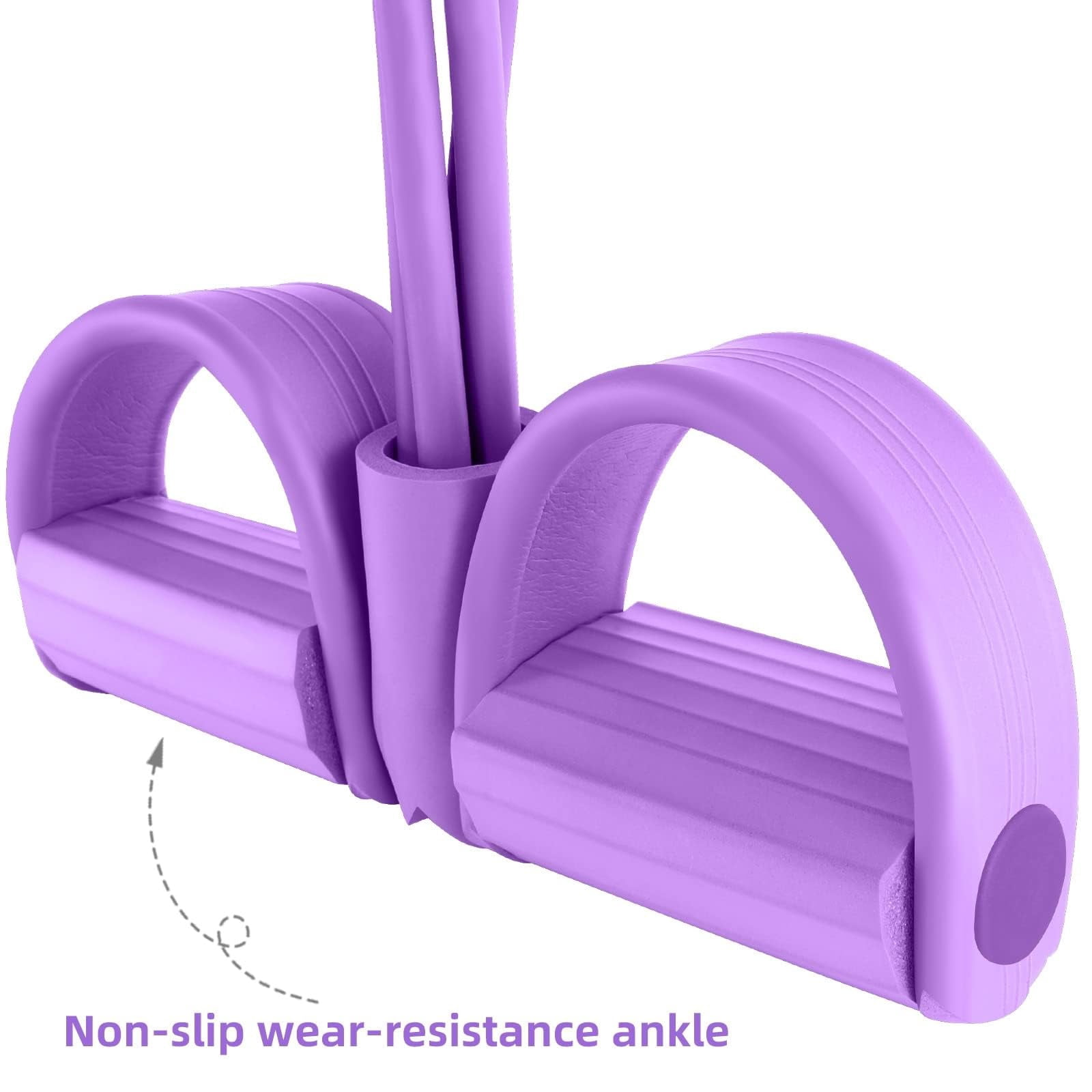 Tension Rope, Multifunctional Pedal Resistance Bands with Foam Handles, Non-Slip Sit Up Exercise Equipment, Portable Full Body Strength Training Workout Gear for Men Women Home Gym