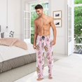 thumbnail image 6 of FORMRS Mens Pajama Pants with Pockets Sleepwear Lounge Bottoms Sizes S-2XL, Pink Gingerbread Houses, 6 of 7