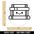 thumbnail image 2 of Kawaii Stack of Books Teacher School Self-Inking Rubber Stamp Ink Stamper - Pink Ink - Medium 1 Inch, 2 of 7