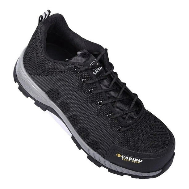 Tenis Choclo Industrial Caribu 325 Negro Gris Con Casco