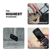 AGM M8 4G Rugged Flip Phone, Large Button Cell Phones for Seniors, Waterproof/Drop-Proof, SOS Side Key, Hearing Aid Compatible, Fast Dialing, 104dB Powerful Speaker, Big Keyboard, Dual SIM, 1500mAh