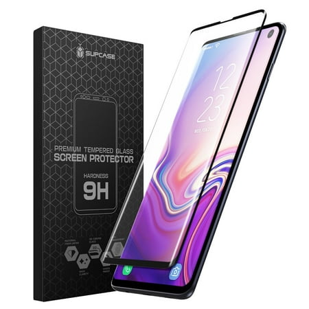 SUPCASE 3D Curved Screen Protector for Samsung Galaxy S10 (2019 Release), [Support in-Screen Fingerprint ID] Bubble Free [Case Friendly] Galaxy S10 Tempered Glass Screen Protector