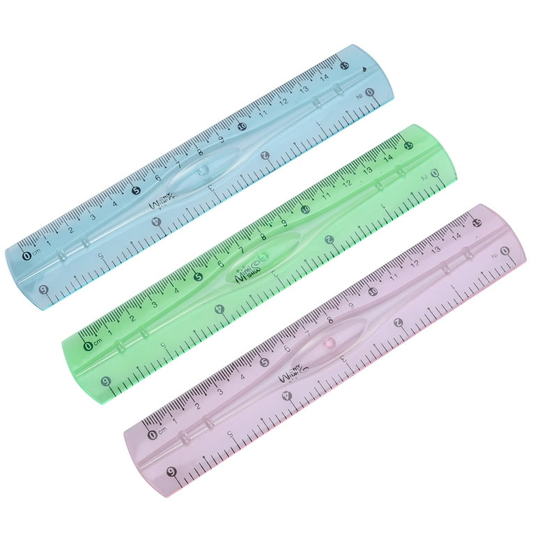 12pcs Clear Ruler, 12 Inch Plastic Rulers For School, Home, Or Office,  Clear Plastic Rulers, Assorted Colors.