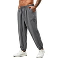 thumbnail image 3 of IhhxPro Men's Casual Pants Summer Joggers with Pockets Quick Dry Loose Fit Drawstring Lightweight Breathable Cotton Straight Leg for Outdoor Travel Hiking XXS-XL, 3 of 7