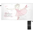 thumbnail image 2 of Coolnut Beautiful Dancing Girl Pink Microfiber Beach Towel Absorbent Bath Towel Quick Dry Portable Travel Towel for Gym Yoga Swim- 71x31in Washcloth Gift, 2 of 7