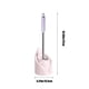 thumbnail image 3 of Cepillo de inodoro moderno y compacto, kit de limpieza de cuenco de baño con cerdas de mango largo, rosa, 3 of 8
