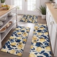 thumbnail image 2 of Yellow Lemon Fruit Leaves Beige Pattern Kitchen Rugs Sets Of 3,Kitchen Runner Rugs Non Skid Washable,Decorative Kitchen Floor Mats for Kitchen,Sink,Laundry,17"x30"+ 17"x47" + 17"x59", 2 of 6