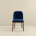 thumbnail image 3 of Kaitlyn Navy Blue Velvet Dining Chair (Set Of 2) 34.3"H x 19.3"W x 23"D, 3 of 12