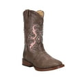 thumbnail image 2 of Roper Girls Lexi Rhinestone Square Toe Cowboy   Mid Calf Boots, 2 of 5
