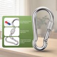 2 Inch Stainless Steel Locking Type Carabiner Clip Spring Snap Hook ...