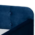 thumbnail image 7 of HomeStock Lakeside Living Modern and Contemporary Transitional Grey Velvet Fabric Upholstered and Button Tufted Twin Size Daybed with Trundle, 7 of 7