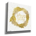 thumbnail image 2 of Epic Graffiti 'Happy Holidays Golden Wreath' by Cindy Jacobs, Canvas Wall Art, 37"x37", 2 of 2