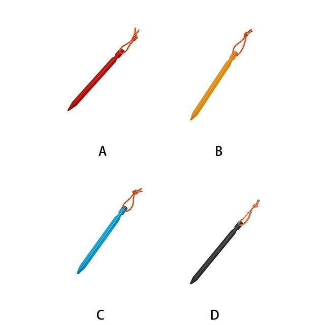Lot de 10 Piquets de Tente Camping Randonnée Pique-Nique Adaptés pour Extérieur Piquets de Baldaquin en Alliage d'Aluminium Réutilisables pour Jardin Parc Hamac Or