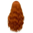 thumbnail image 3 of RightOn Orange Wig Dark Orange Wig for Women Long Curly Wavy Wig Synthetic Wig with Wig Cap, 3 of 5
