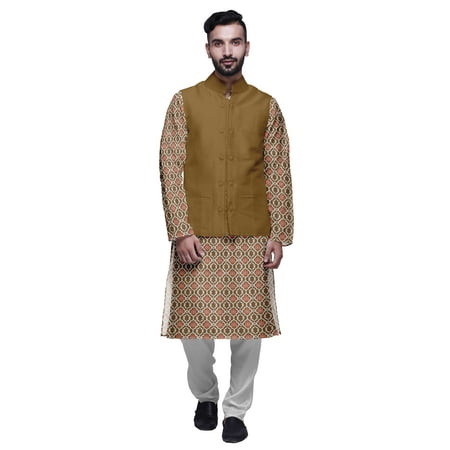 

Atasi Printed Kurta Pyjama Set Traditional Ethnic Wear Mandarin Casual Clothing