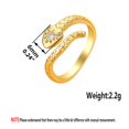 thumbnail image 2 of Baohd Gold Stand Out In Style Fashion Snake Ring Premium Adjustable Open Finger Ring Punk Snake Ring, 2 of 6
