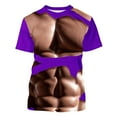 thumbnail image 4 of Funky Fake Muscle Tee Shirts Mens 2024 Christmas T-shirt 3D Graphic Shirts Casual Short Sleeve Tops for Party S-5XL, 4 of 6