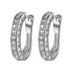 thumbnail image 5 of Censtreet Round Circle Cubic Zirconia Earrings Fashion Office Lady Hoop Earrings for Women Rose Gold Glitter Diamond Fashion Hoop Ear Piercing, 5 of 7