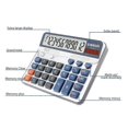 thumbnail image 5 of OSALO OS-6815 12 Digits Desktop Calculator Solar Energy Dual Power Calculator, 5 of 5