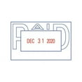 thumbnail image 2 of Shachihata U.s.a. Versadater Message Dater, 2.13 X 1.31, Paid, Blue/red, 2 of 2
