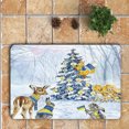 thumbnail image 3 of 9PCS Christmas Bath Mat Set Colorful Printing Non Slip Bathroom Rug with Contour Rug & Lid Toilet Cover, 3 of 5