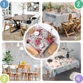 thumbnail image 4 of Pioneer Flower Floral Print Pattern Square Tablecloth,Waterproof Square Table Cover,Wipeable Spillproof Washable Table Cover for Home Kitchen Party Decor 42"X42"(107x107cm), 4 of 6