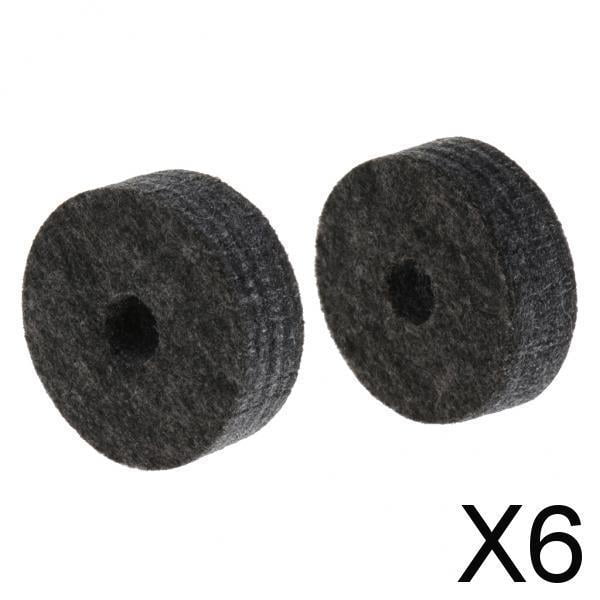 Arandelas de fieltro Baoblaze para platillos Hi Hat 5x2 Color Gris 6 piezas