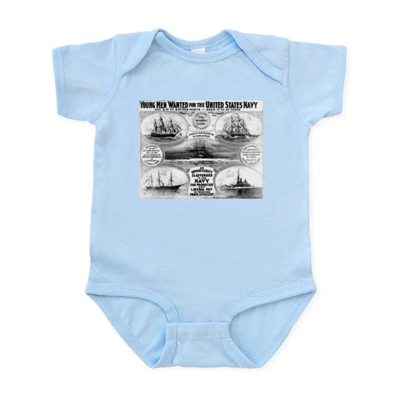 CafePress - 1908 Navy Recruiting Infant Bodysuit - Baby Light Bodysuit, Size Newborn - 24 Months