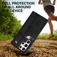 thumbnail image 4 of SaniMore Case for Samsung Galay S22 Ultra 6.8" 2022, [Wrist Strap & Card Slot & Support Stand] PU Leather Skin [Wear-resistant Anti-drop Shockproof] Slim Lightweiht Shell For Galaxy S22 Ultra, Black, 4 of 7