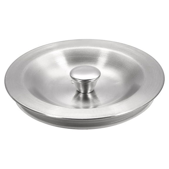 Uxcell Kitchen Drain Stopper Rubber Seal Stainless Steel Sealing Lid 3.54" x 0.47" Silver Tone